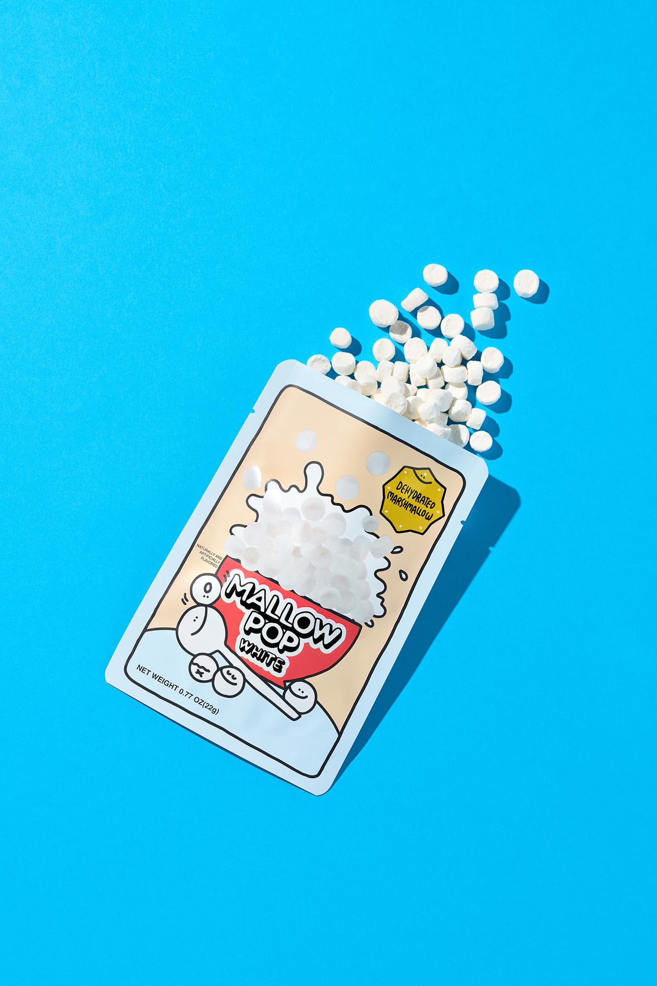 Mallow Pop White 0.77oz 12 packs Dehydrated marshmallows, great for Cereal, Yogurt, and Ice Cream Toppings