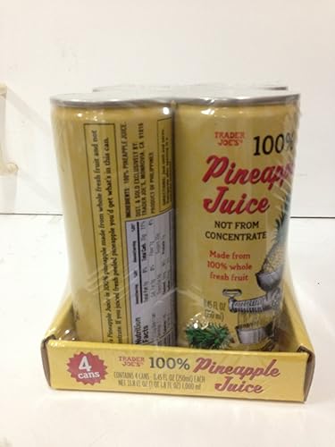 I Pack (4 Cans) Trader Joe's 100% Pineapple Juice