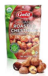 Galil Organic Roasted Chestnuts - Shelled & Ready to Eat - Gluten Free, Vegan, Organic, Non-GMO, Kosher Snacks - Great for Baking, Cooking & Turkey