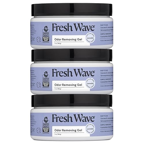 Fresh Wave Lavender Odor Removing Gel, 7 oz., Pack of 3 - Safer Odor Absorbers for Home, Natural Plant-Based Odor Eliminator, Every 7 oz. lasts 15-30