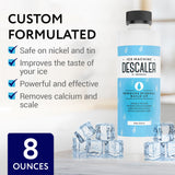 IMPRESA Ice Maker Cleaner & Descaler - 8 Fl Oz Scale Removal Liquid Descaler - Nickel-Safe Ice Machine Cleaner - Compatible with Scotsman, Manitowoc