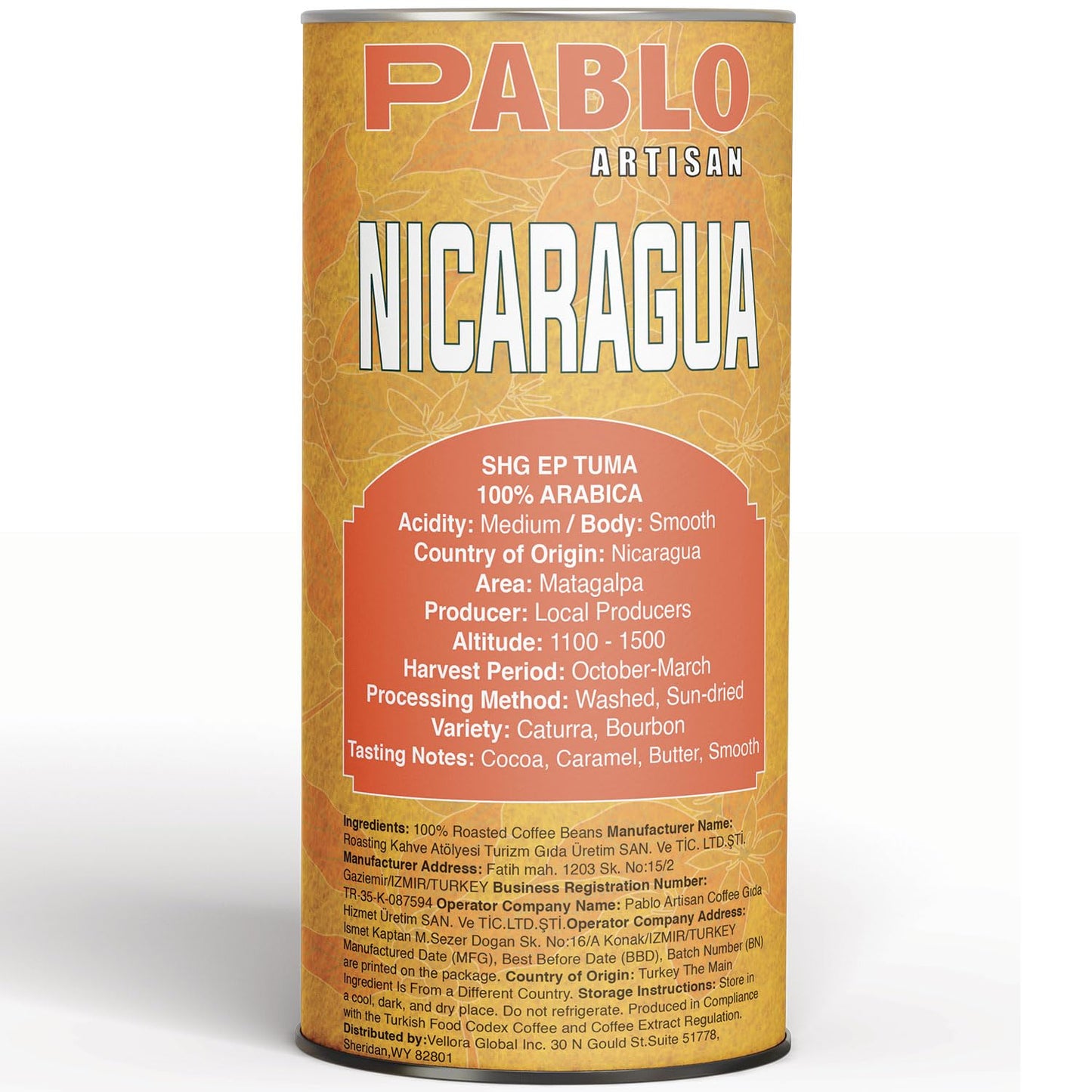 Pablo Artisan Nicaragua SHG EP Tuma Single Origin Coffee Beans - Medium Roast Whole Bean Coffee, 100% Arabica Espresso Beans, Notes of Cocoa, Caramel