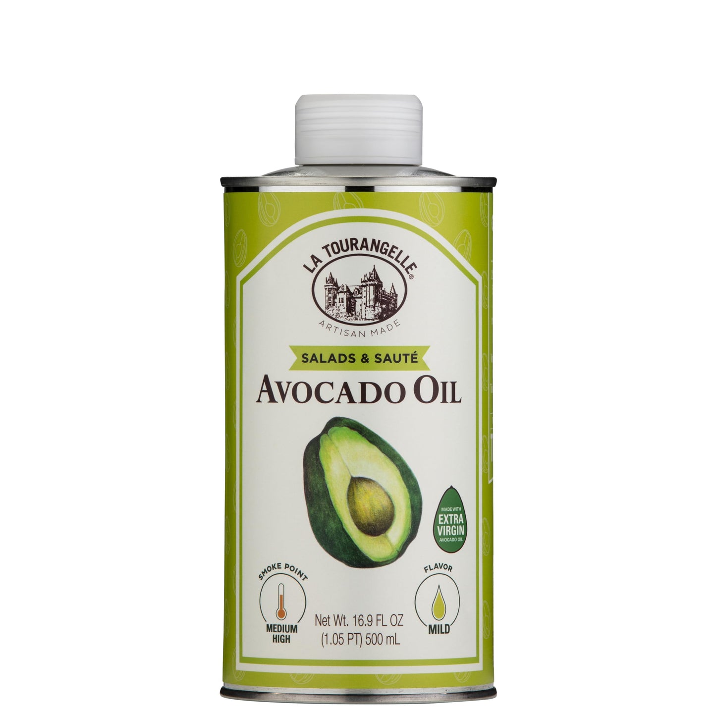 La Tourangelle Avocado Oil 16.9 Fl Oz, All-Natural, Artisanal, Great for Salads, Fruit, Fish or Vegetables, Buttery Flavor