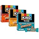 KIND Thins Snack Bars Variety Pack, Gluten Free, Low Calorie, Healthy Snacks, Dark Chocolate Nuts & Sea Salt, Caramel Almond & Sea Salt, Peanut Butter