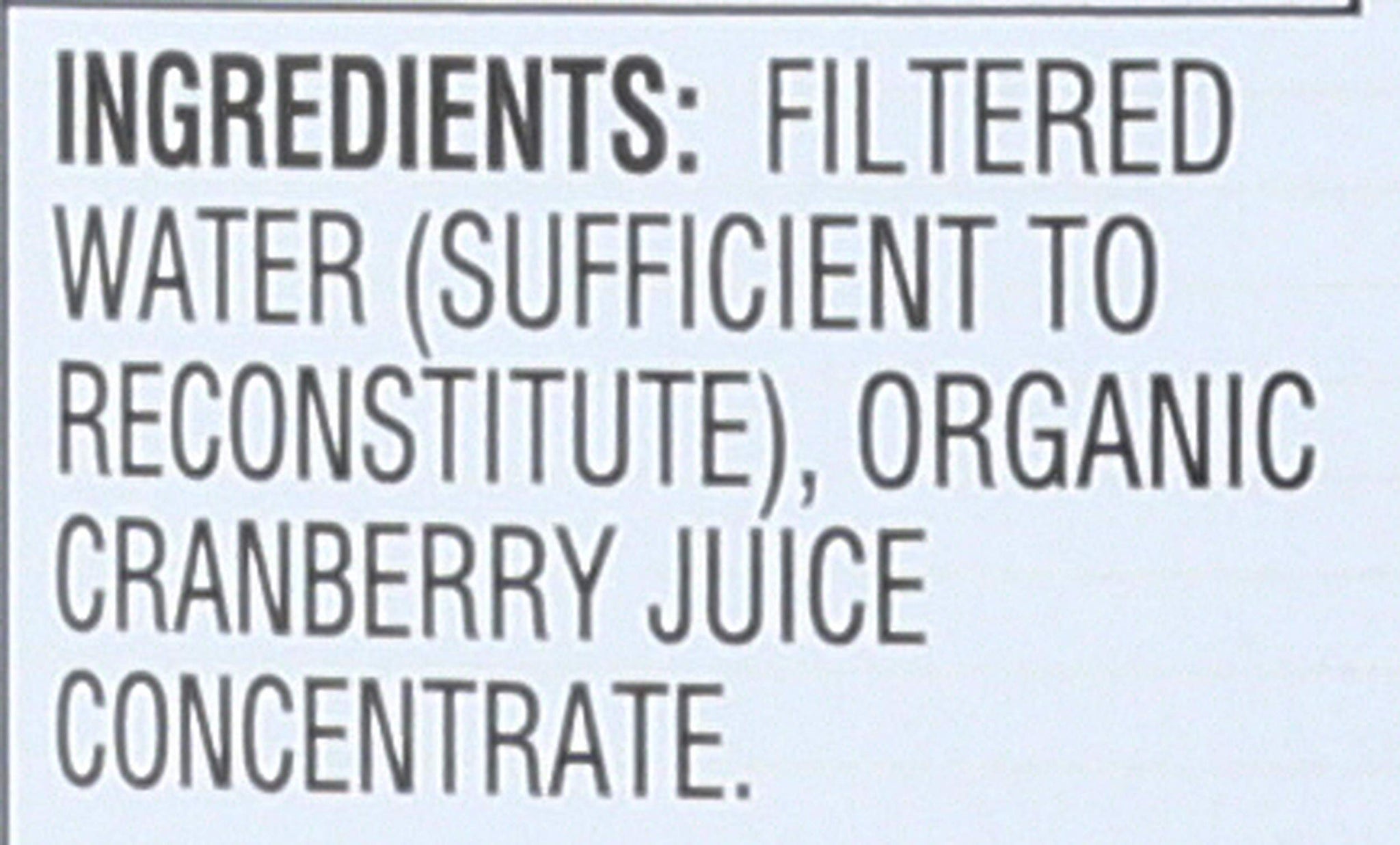 R.W. KNUDSEN, Juice, Og2, Just Cranberry, Pack of 6, Size 32 FZ, (Gluten Free GMO Free 95%+ Organic)
