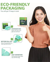 75 Counts AYOTEE Mini Garbage Bags, 1.2 Gallon Small Compostable Trash Bags, Small Garbage Bags for home, Fit 4.5 or 5 Liter Bathroom Wastebasket Can