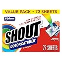 Shout Color Catcher Sheets for Laundry, Maintains Clothes Original Colors, 72 Count