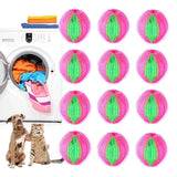 Kysee Lovely 12 PCS Pet Hair Remover for Laundry, Fur Ball Laundry Pet Hair Remover, Say Goodbye to Dog & Cat Hair on Clothes! Reusable Fur Catcher