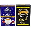 Alto Grande Espresso 18 Count and Yaucono Dark Espresso 18 Count Variety Pack Compatible with Nespresso Machines, 36 Single-Serve Capsules Total