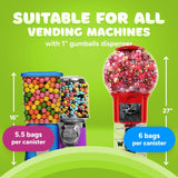 Gumballs for Gumball Machine - 1 Inch Large Gum Ball - Green Apple Flavored Chewing Bubble Gum Green Gumballs for Kids - Bulk Gum Balls 1.7 Lb