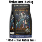 Bones Coffee Company Army of the Dark Chocolate Flavored Coffee, Medium Roast Low Acid Arabica Beans Compatible with Auto drip and French Press Coffee