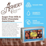 Asher's Chocolates Holiday Gift Box, Milk and Dark Chocolate Assortment, Small Batches of Kosher Chocolate, Family Owned Since 1892, Assorted