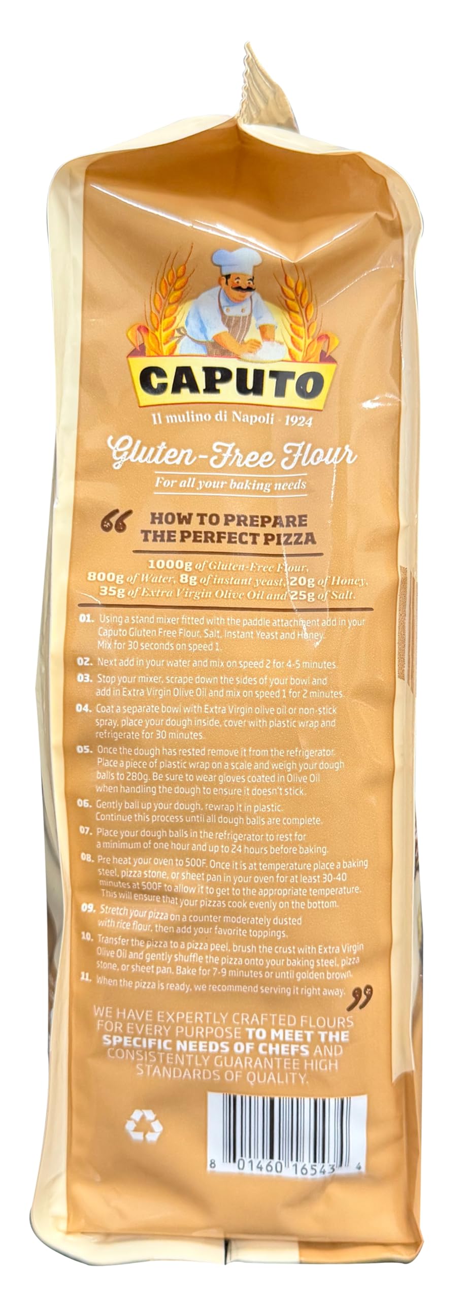 Antico Molino Napoli Antimo Caputo Pizza Flour, Gluten Free, 2.2 Pound (Pack of 4)