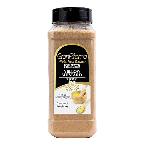 GranAroma Ground Yellow Mustard, Bold, Tangy Flavor for Cooking, Seasoning & Pickling (1.3 Pound)