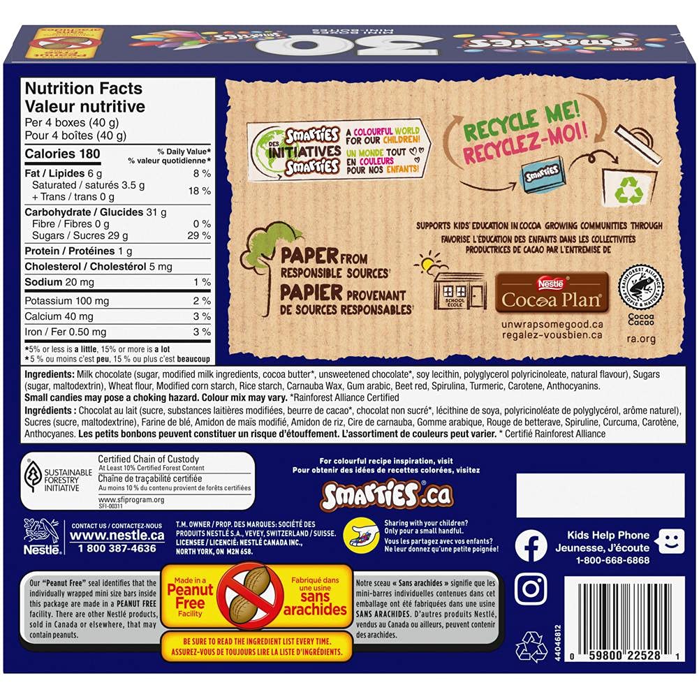 NESTLÉ SCARIES Mini Boxes, 360g (Pack of 30 SMARTIES Mini Boxes)