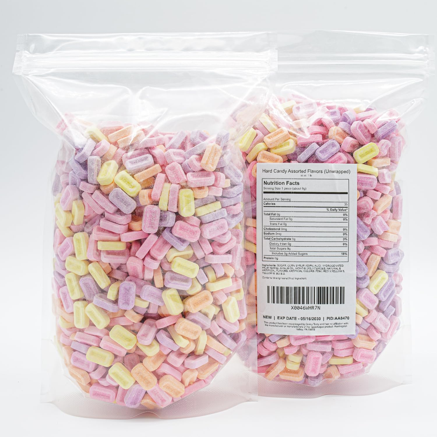Fruit Flavored Candy 3 lb - Bulk Unwrapped Mixed Fruit, Raspberry, Cherry, Lemon, Orange, Strawberry, and Grape Flavors