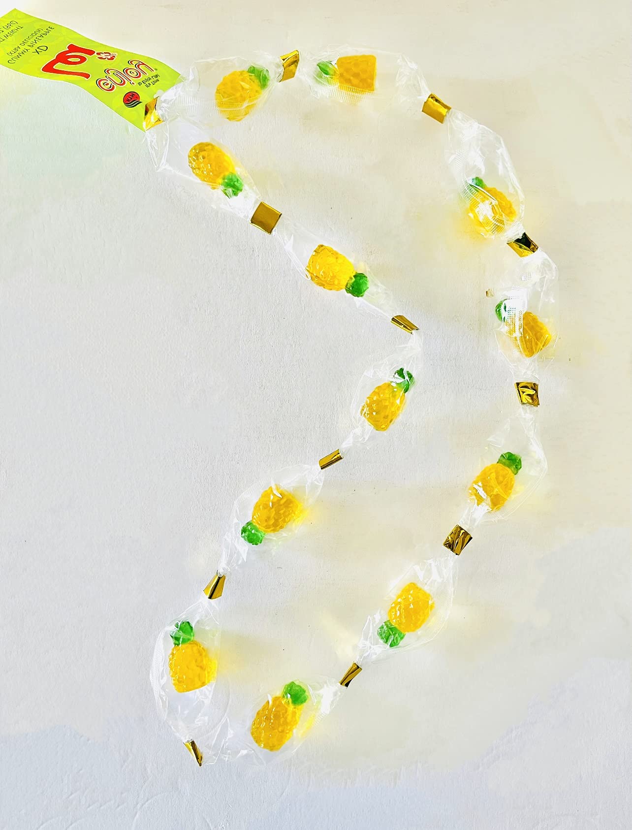 Enjoy Hawaii Candy Party Lei Necklace (Gummy Pineapple)