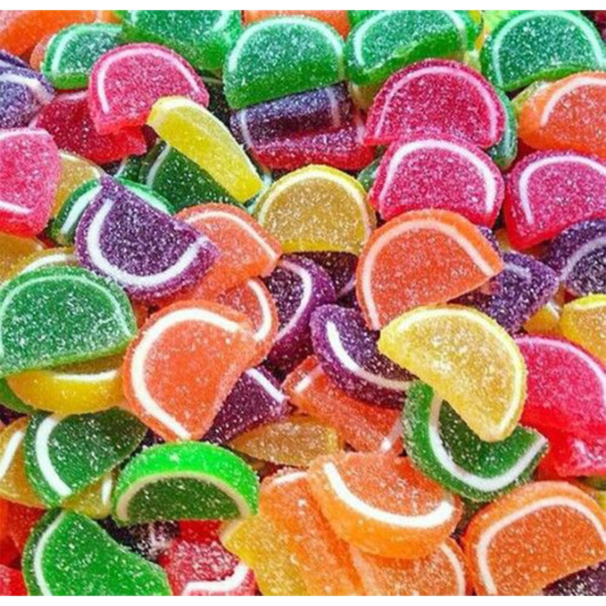 TwistedTreatz Fruit Slices Candy - Juicy, Soft, Sugar-Coated Jelly - Made in USA - Vegan, Gluten-Free, Allergen-Free - 4oz Sampler / 8oz / 1 lb / 2 lb