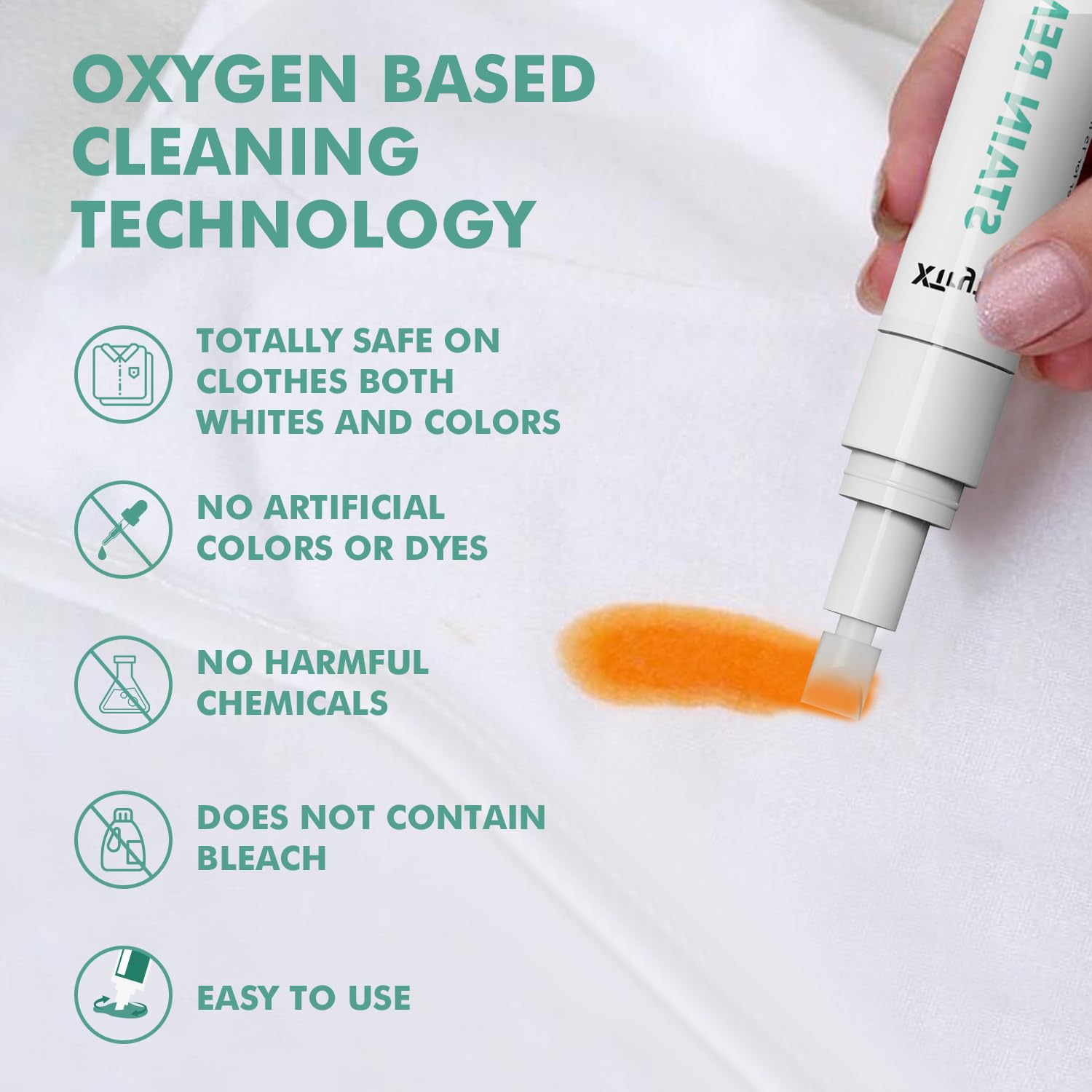 XTryfun Stain Remover Pen for Clothes, Portable & Safe Stain Sticks, Instant Travel Stains Remover for Cleaning Spot, Like Juice, Food, Ketchup, Ink