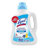 Lysol Laundry Sanitizer Additive, Free & Clear, Free from Fragrance and Dyes, 0% Bleach Laundry Sanitizer, Bacteria-causing Laundry Odor Eliminator