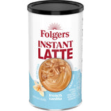 Folgers French Vanilla Flavored Instant Latte, 16 Ounce