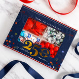 Oh! Nuts 4-Section Patriotic Candy 4th of July Gift Basket - America 250 Anniversary Freedom Day Mix - Cherry Sour Balls, Red Licorice Wheels
