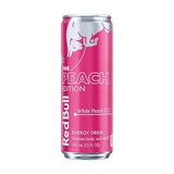 Red Bull Peach Edition Energy Drink, White Peach, 12 fl. oz. can, with 114mg Caffeine, Taurine & B Vitamins