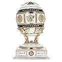 BestPysanky Red Cross on White Enamel Royal Inspired Imperial Easter Egg