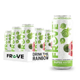 FrUve Super Water | Fiji Watermelon Flavor | 12 16oz Cans | Healthy Drink | Zero Sugar | Low Calorie Drink | Powerful Antioxidants | Boosts Immune