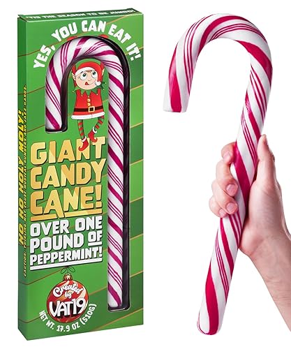 Giant Edible Candy Cane, Peppermint Flavored, 17.98 oz