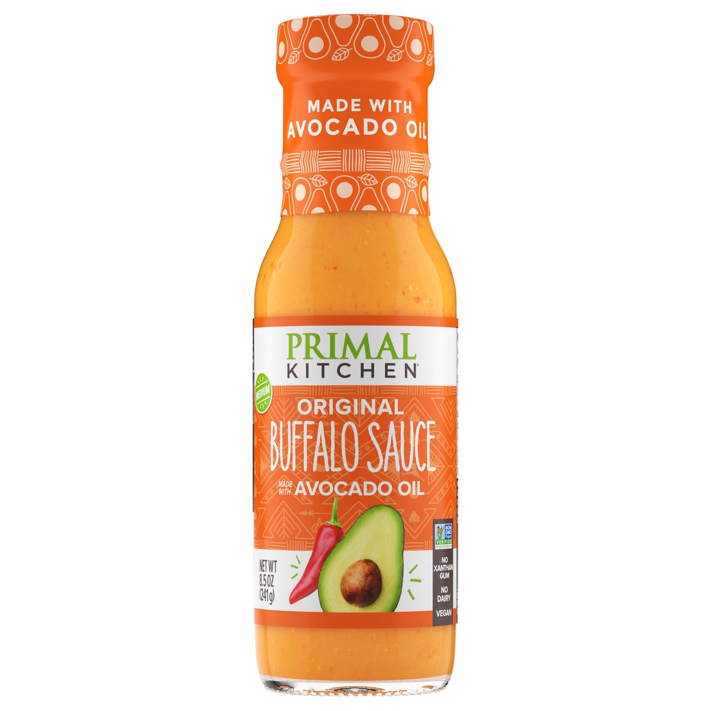 Primal Kitchen No-Dairy Buffalo Sauce Variety 3-Pack, Made with Real Ingredients Like Avocado Oil and No Cane Sugar or Corn Syrup, Includes 1