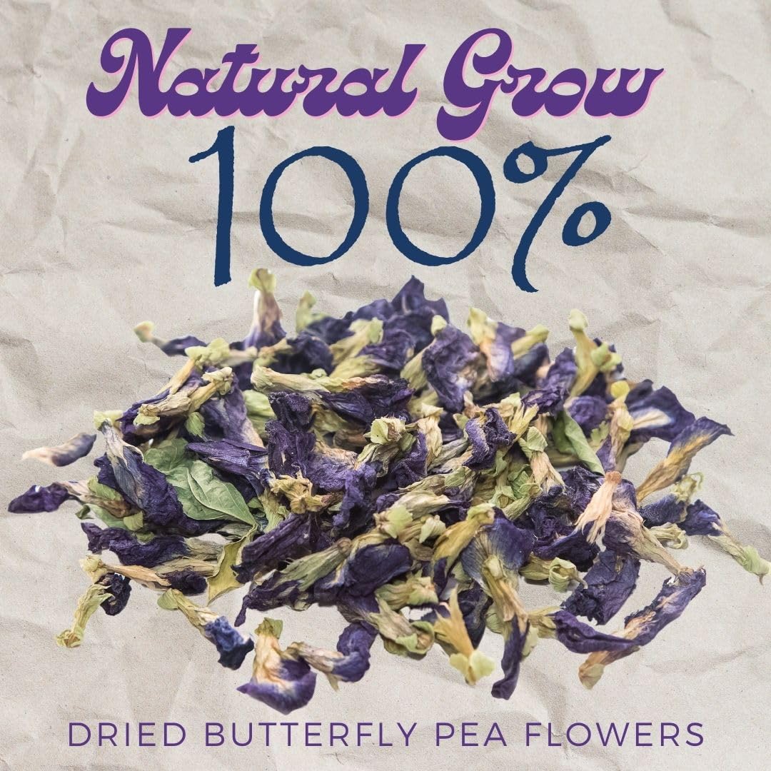 Butterfly Pea Flower Tea Clitoria ternatea, blue butterfly pea flower dried Herb Tea 100 grams