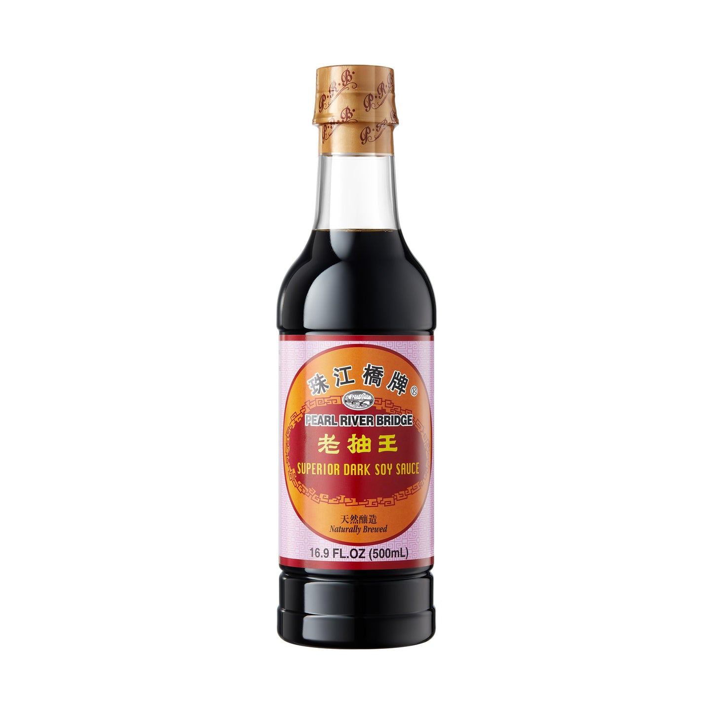 Pearl River Bridge Superior Dark Soy Sauce, 16.9 Fl Oz Premium Chinese Soy Sauce, Authentic Restaurants Choice Perfect Condiment for Chinese Cuisine