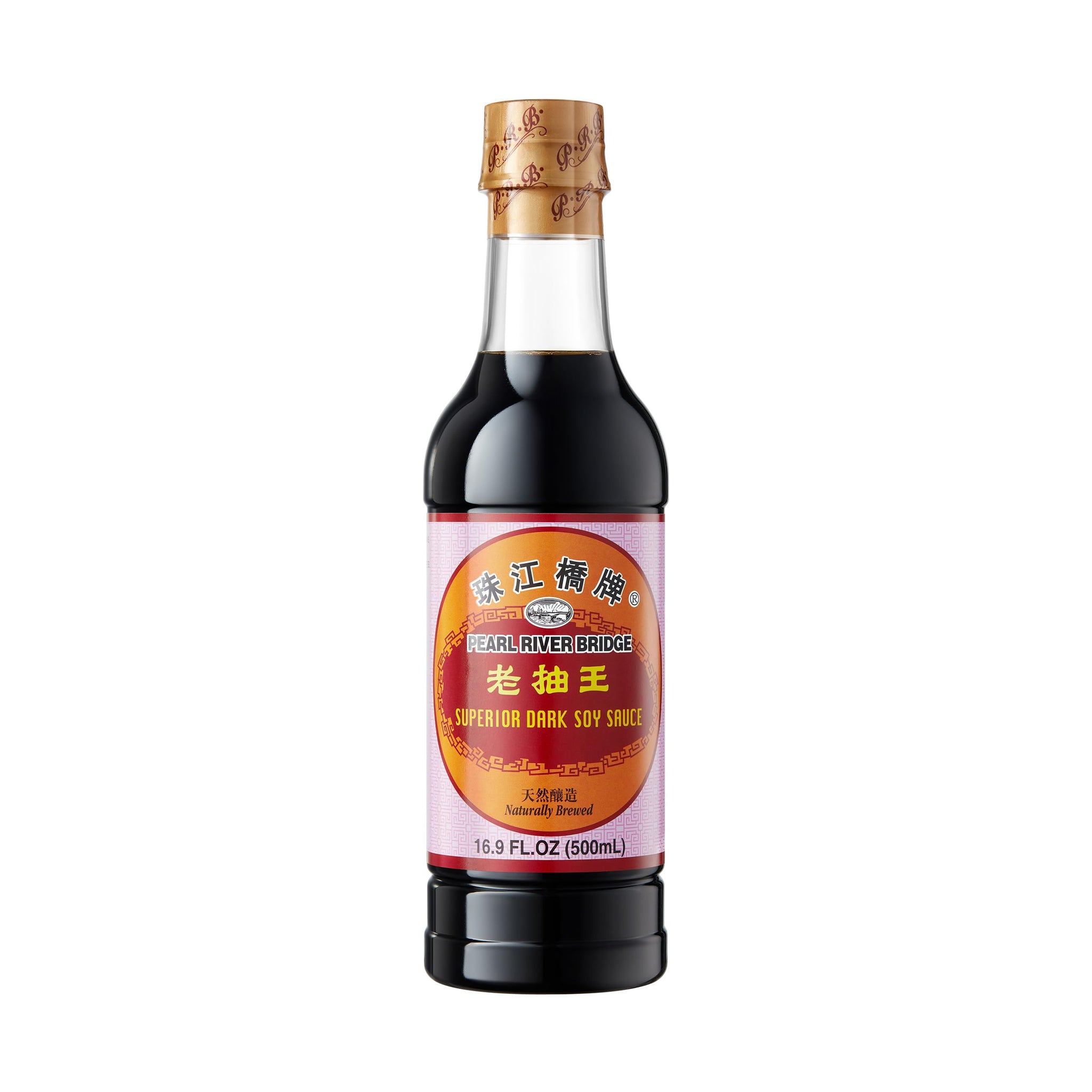 Pearl River Bridge Superior Dark Soy Sauce, 16.9 Fl Oz Premium Chinese Soy Sauce, Authentic Restaurants Choice Perfect Condiment for Chinese Cuisine
