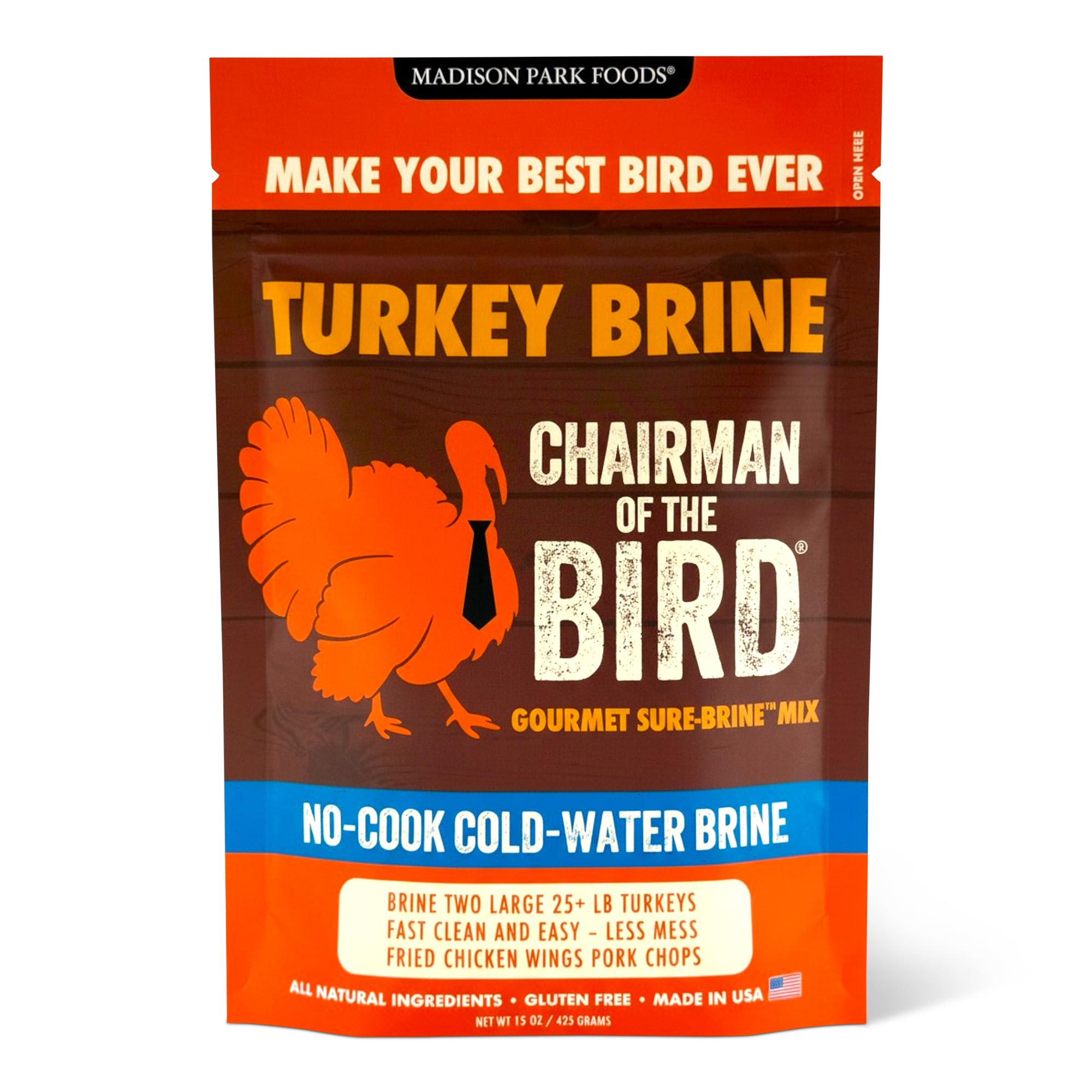 Chairman of the Bird Gourmet Turkey Brine Mix, Sure-Brine, Two 25+ lb Birds
