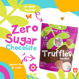 BHU FOODS Keto Fat Bombs, Organic, Vegan, Low Carb Sugar Free, Decadent Keto Candy made with Clean Ingredients, Hazelnut Chocolate Truffles (2 Bags)
