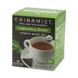 China Mist - Legendary Green Organic Full Leaf Tea Sachet, 15 count box - Biodegradable and Individually Wrapped (1 Pack)
