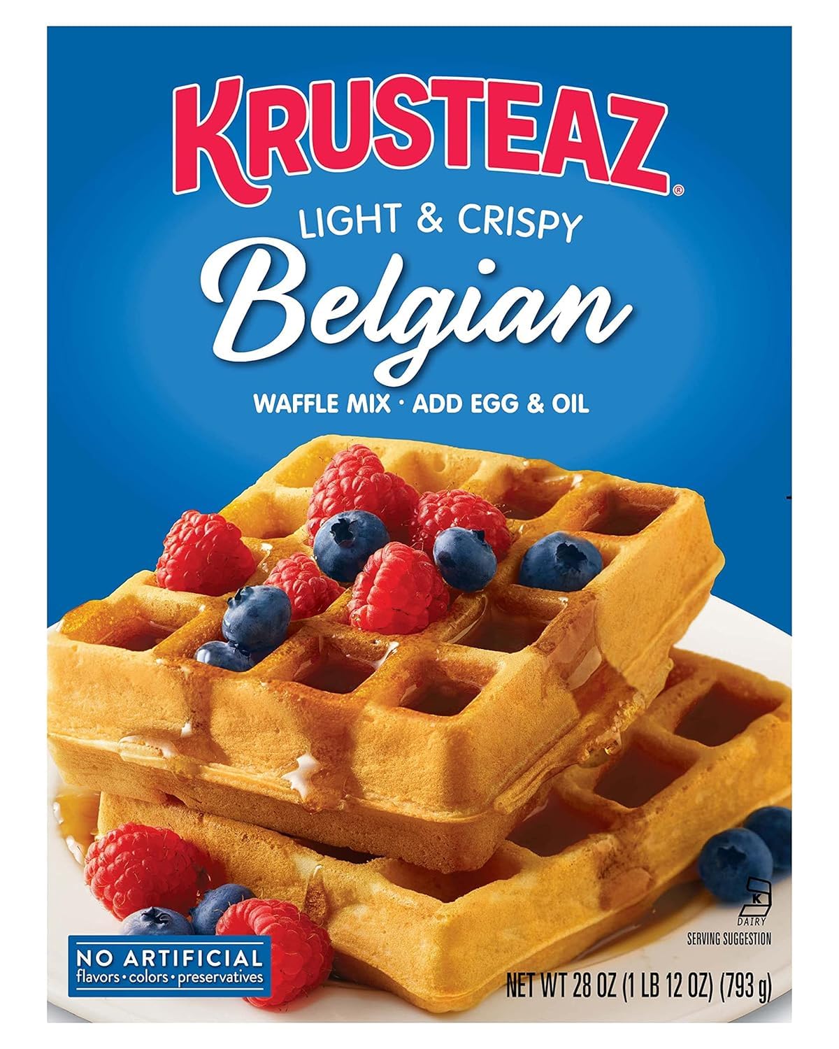 Krusteaz Breakfast Variety Pack - Belgian Waffle Mix (28 Oz) & Buttermilk Protein Pancake Mix (20 oz) - (2 Ea.) (Variety Pack)