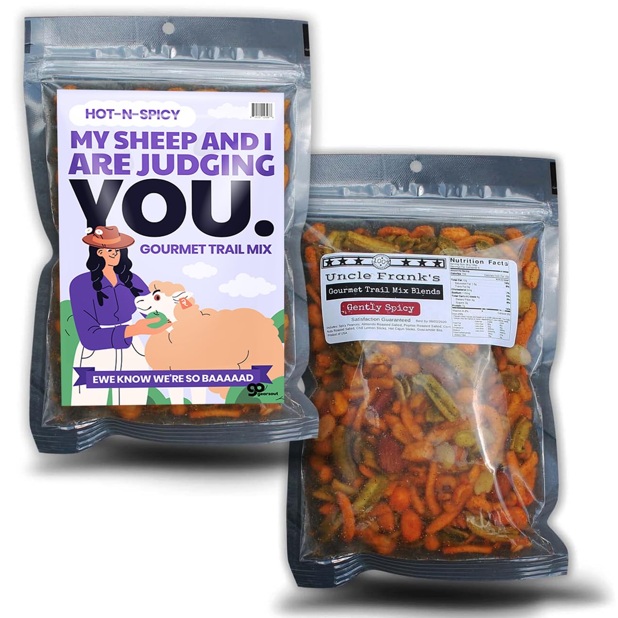 Premium Sheep and I Judge You Trail Mix - Nutty, Fruity, Snack Blend - Gourmet Delight for Energy - Loved by Customers