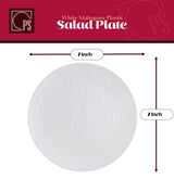 Posh Setting White Plastic Plates Disposable Plastic Wood Pattern Dinnerware (Includes 20 Dinner Plates and 20 Salad Plates) Elegant Disposable