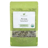 Biokoma Organic Hyssop Dried Herb 50g (1.76oz) Cut Hyssopus officinalis USDA Organic No GMO Herbal Tea Respiratory & Immune Support Resealable