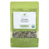 Biokoma Organic Hyssop Dried Herb 50g (1.76oz) Cut Hyssopus officinalis USDA Organic No GMO Herbal Tea Respiratory & Immune Support Resealable