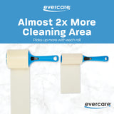 Evercare Jumbo Lint Roller, 60?Sheet Extra?Large Adhesive Roller with Blue Handle for Pet Hair & Lint