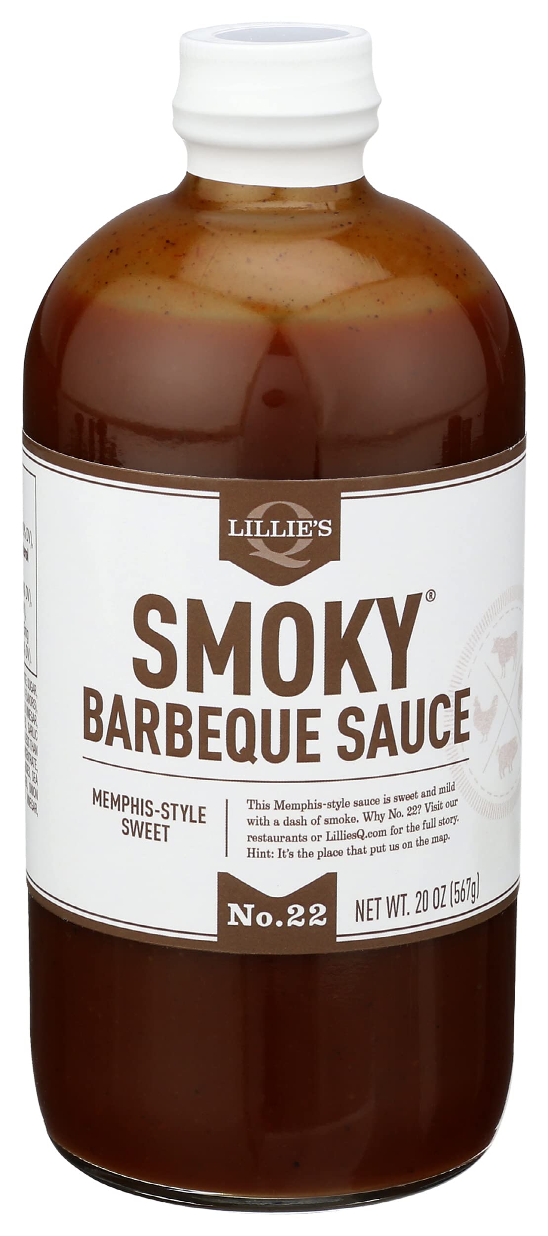 Lillie's Q - Smoky Barbeque Sauce, Gourmet BBQ Sauce, Sweet Brown Sugar BBQ Sauce, Mild Smoky Flavor, Premium Ingredients, Made with Gluten-Free
