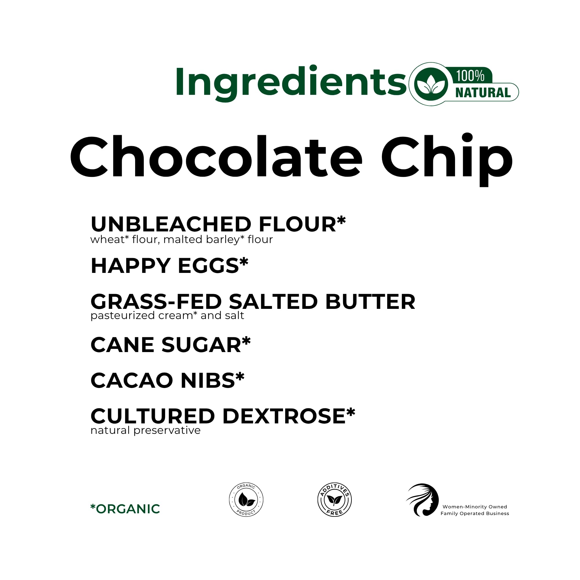 The Panza Chocolate Chip Gourmet Cookie Snack Thin & Crispy | Organic, Non-GMO, 100% Natural Ingredients | Signature Pouch 3.0 oz