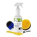 ESP Stone Care Headstone Cleaner Kit for Grave Cleaning - 1 Quart Spray Solution - Includes Drill Brushes - Ideal for Cleaning Headstones, Tombstones
