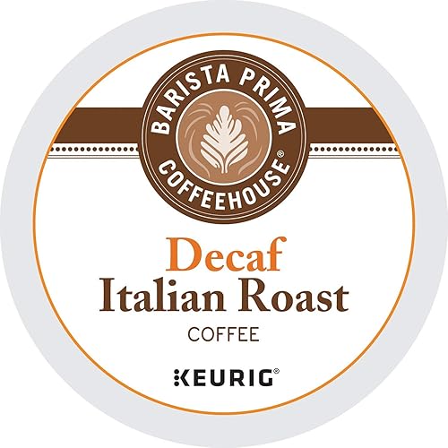 Barista Prima Decaf Coffee, Italian Roast, Rich. Dark. European., 24- Count K-Cup