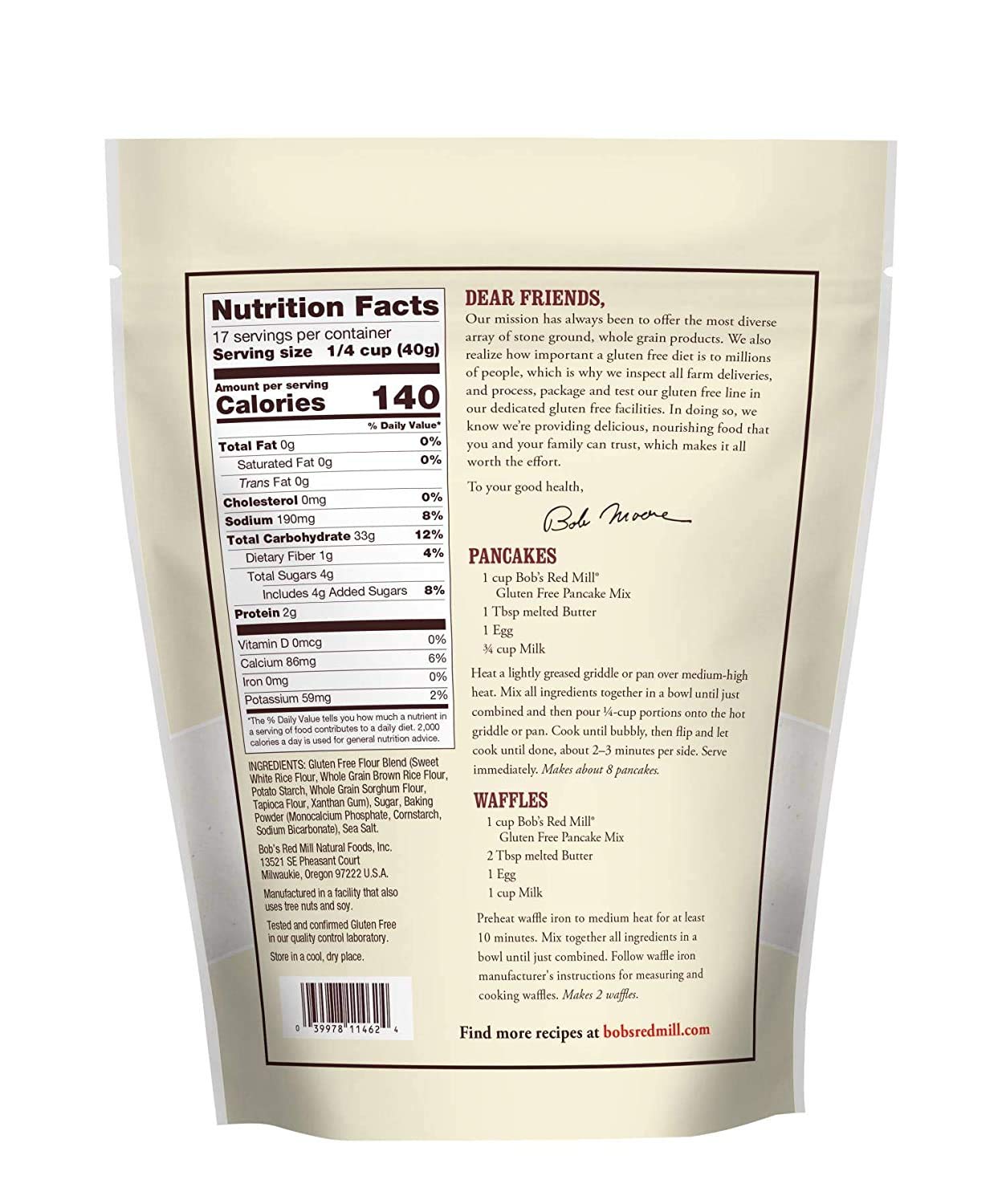 Bobs Red Mill Pancake Mix, 680 GR