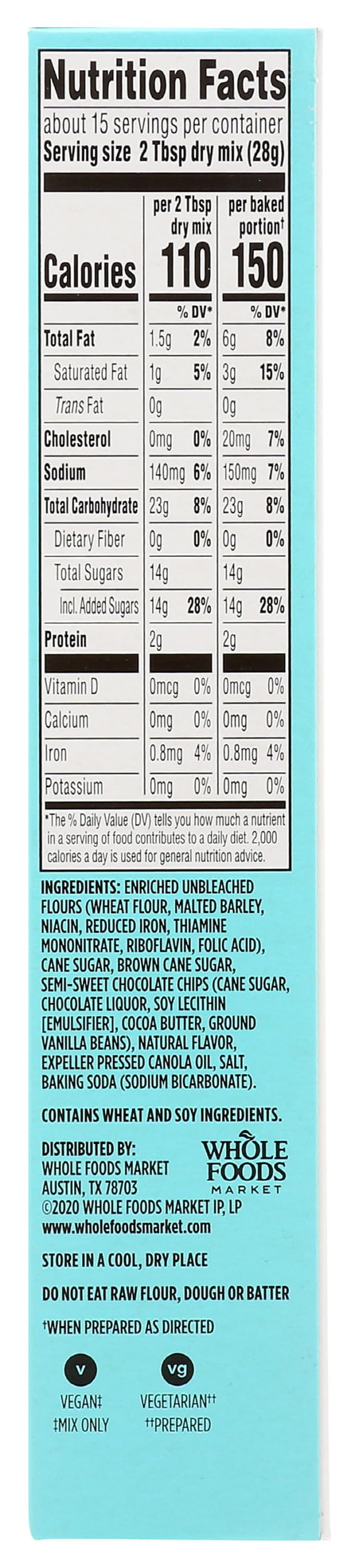 365 by Whole Foods Market, Chocolate Chip Cookie Mix, 15 Ounce