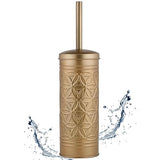 Autumn Alley Antique Gold Toilet Brush and Holder Set, Standing Toilet Brush for Modern Bathroom Decor, Soft Gold Bathroom Accessory Sets
